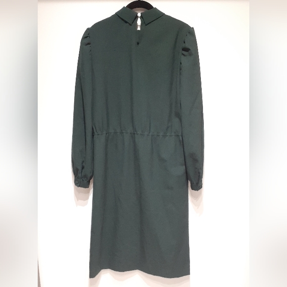 Vintage Hunter Green Dress - Picture 3 of 6